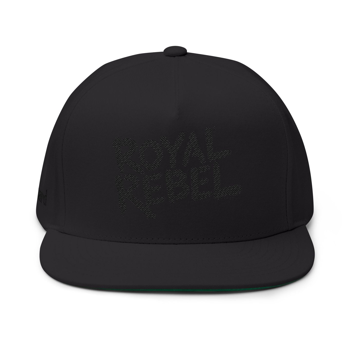 Personalized Name - Royal Rebel® Embroidered Flat Bill Cap - Trendy Streetwear Hat for Fashion Enthusiasts