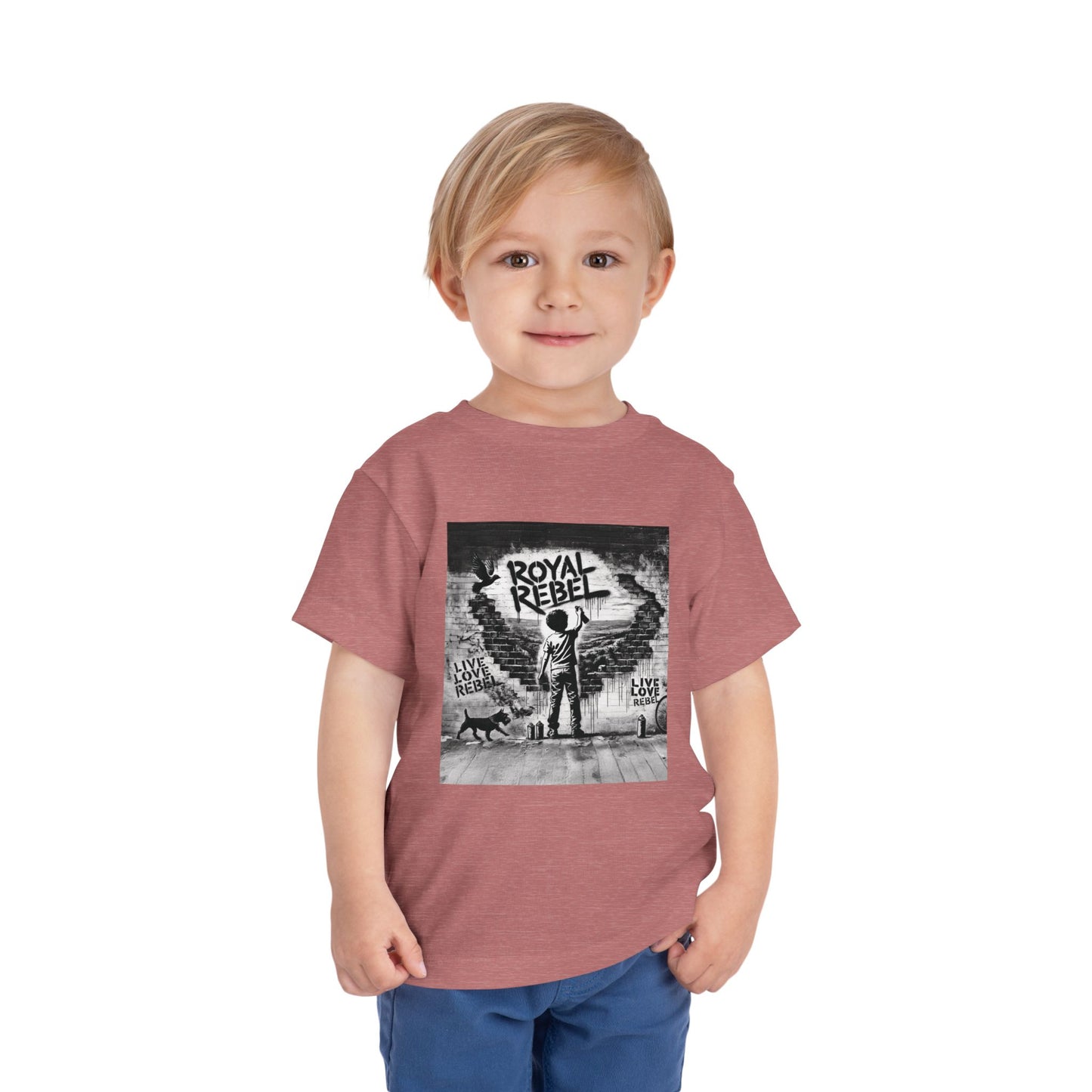 Toddler Tee — 'Royal Rebel' Street Art Graphic Kids Shirt