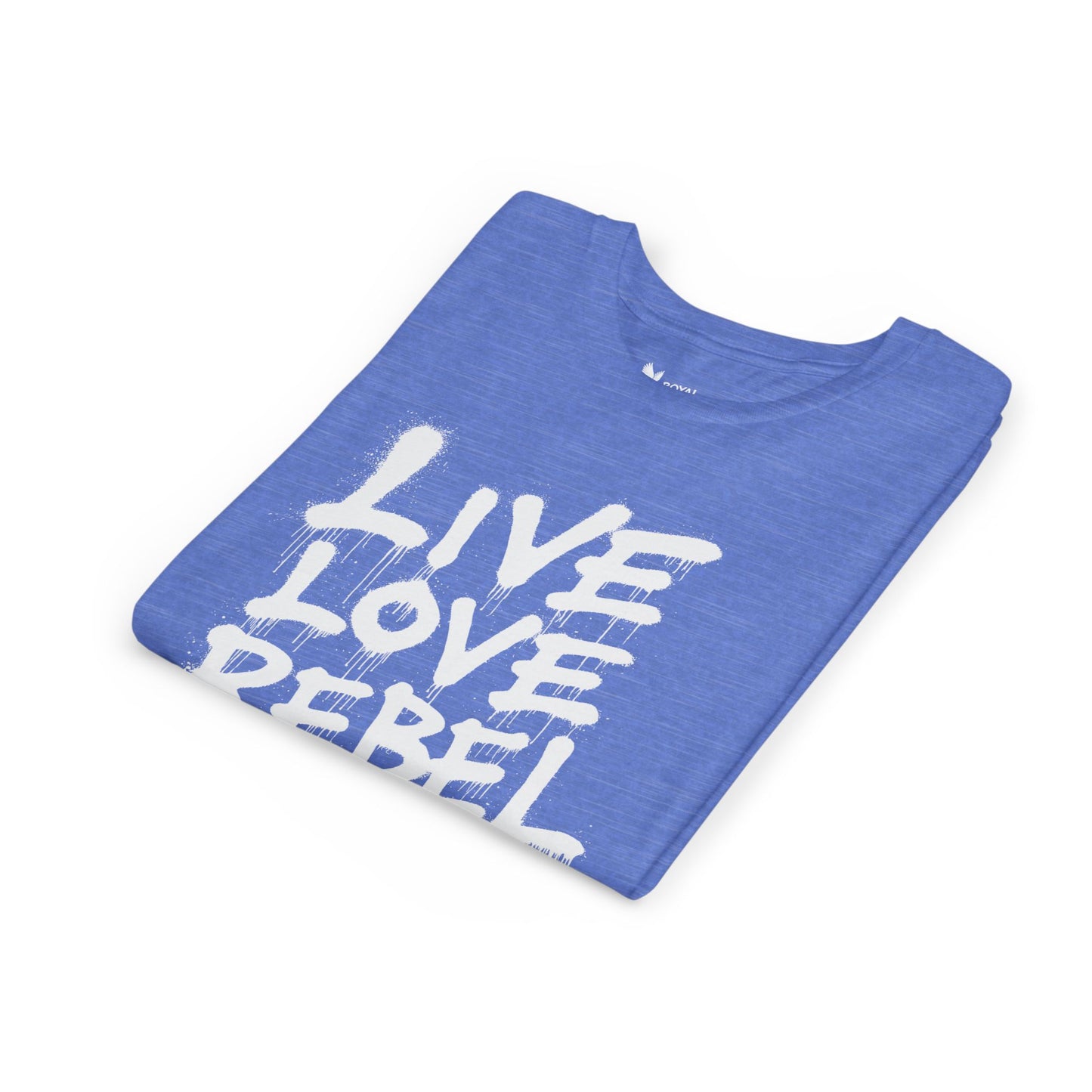 Live Love Rebel Youth Tee — Kids' Graphic Spray Paint Design
