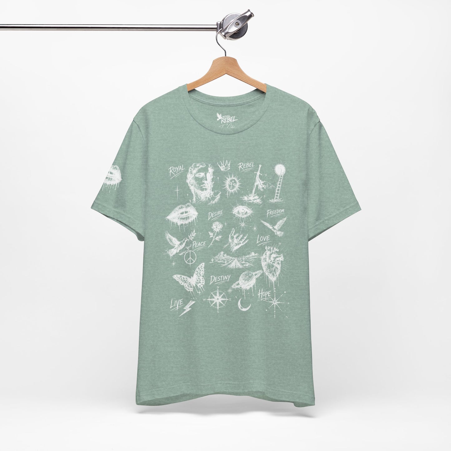 Rebel Sketch Tee - Edgy Unisex Jersey Tee for Rebel Minds