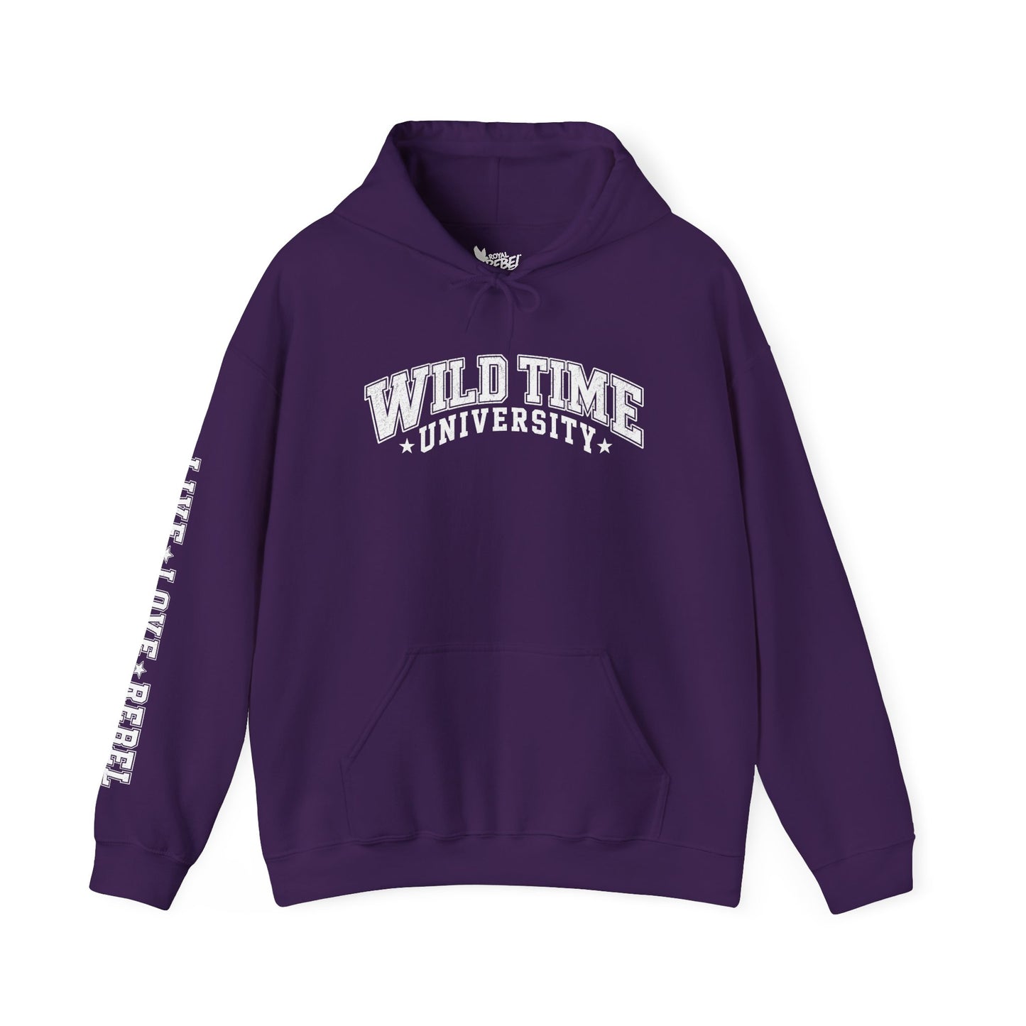Wild Time™ University Unisex Hoodie - College Inspired Graphic Sweatshirt for the Rebel at Heart