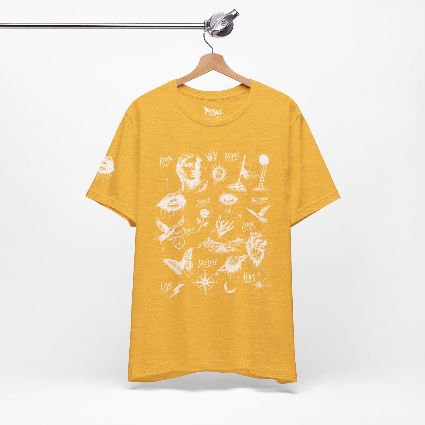 Rebel Sketch Tee - Edgy Unisex Jersey Tee for Rebel Minds
