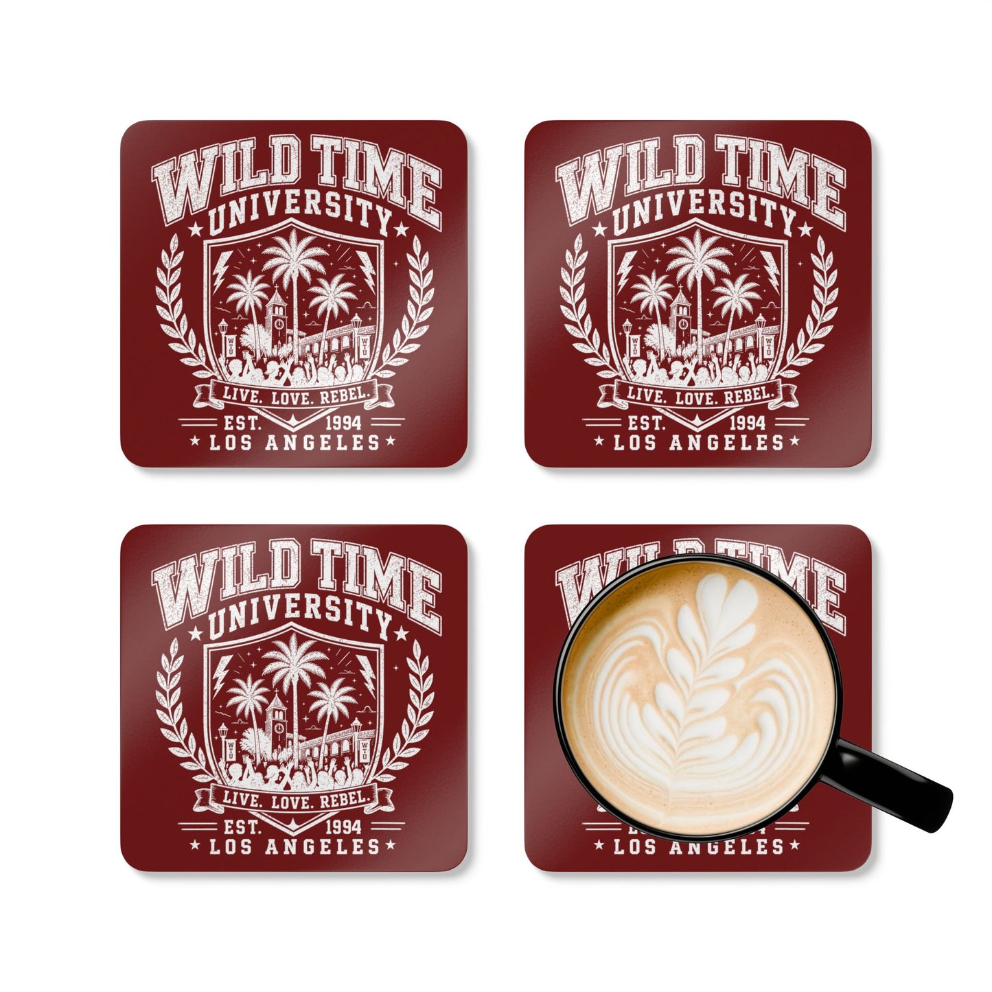 Wild Time™ University - 4 Piece Coaster Set