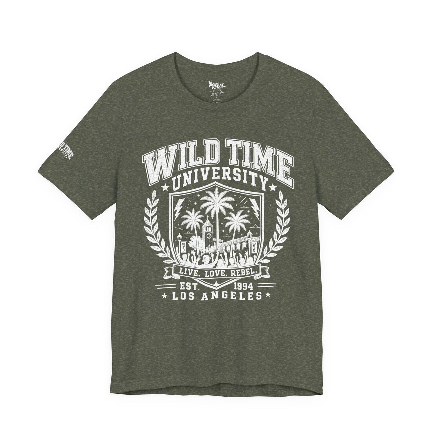 Wild Time™ University - College Inspired Graphic for the Rebel at Heart - Unisex Jersey Tee