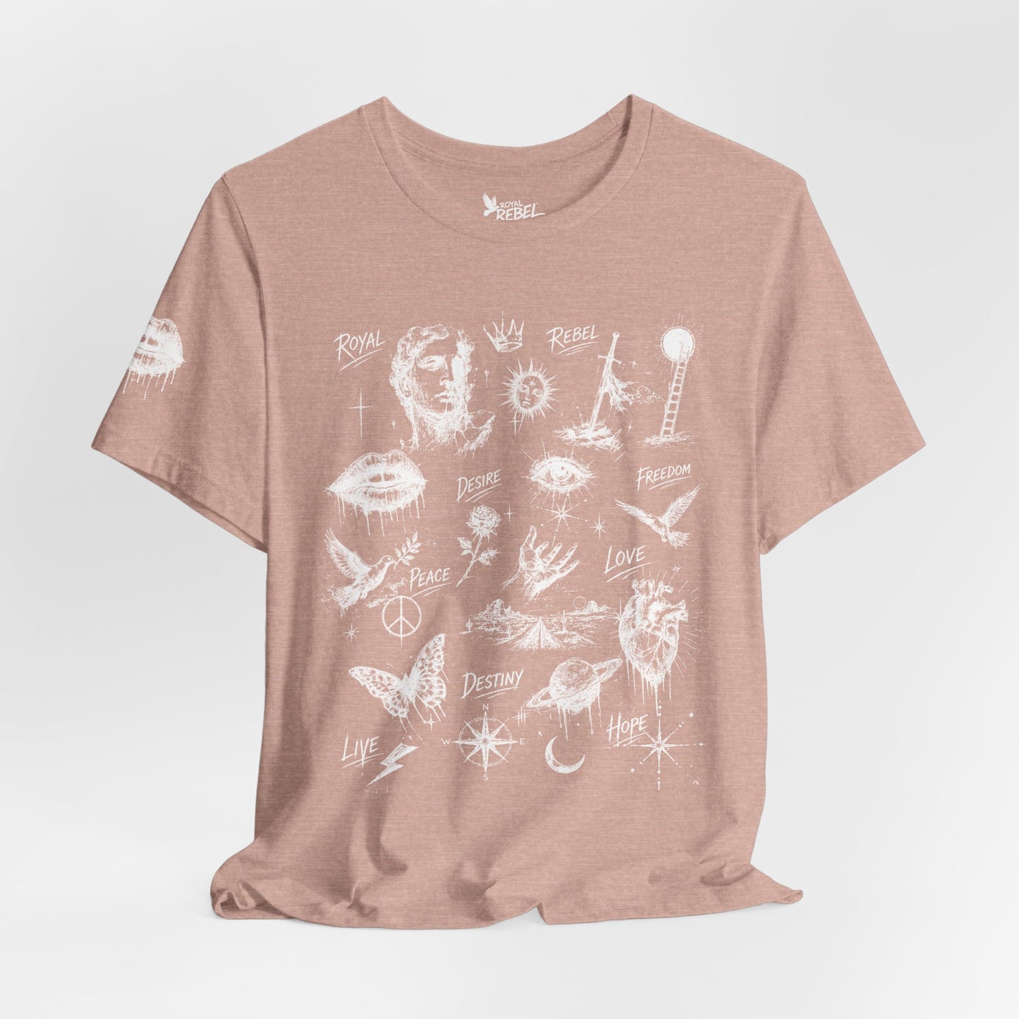 Rebel Sketch Tee - Edgy Unisex Jersey Tee for Rebel Minds