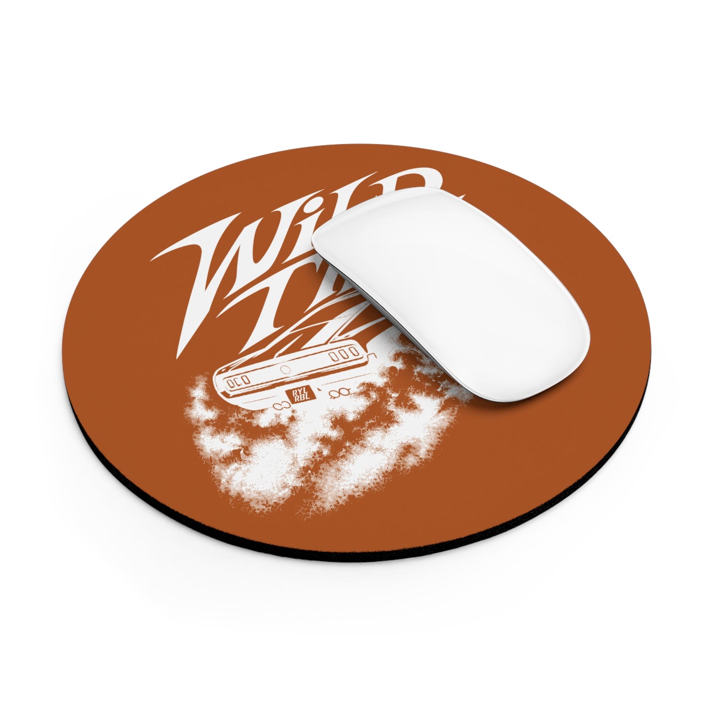 Wild Time™ Muscle Car Burnt Orange Mouse Pad - Stylish & Durable