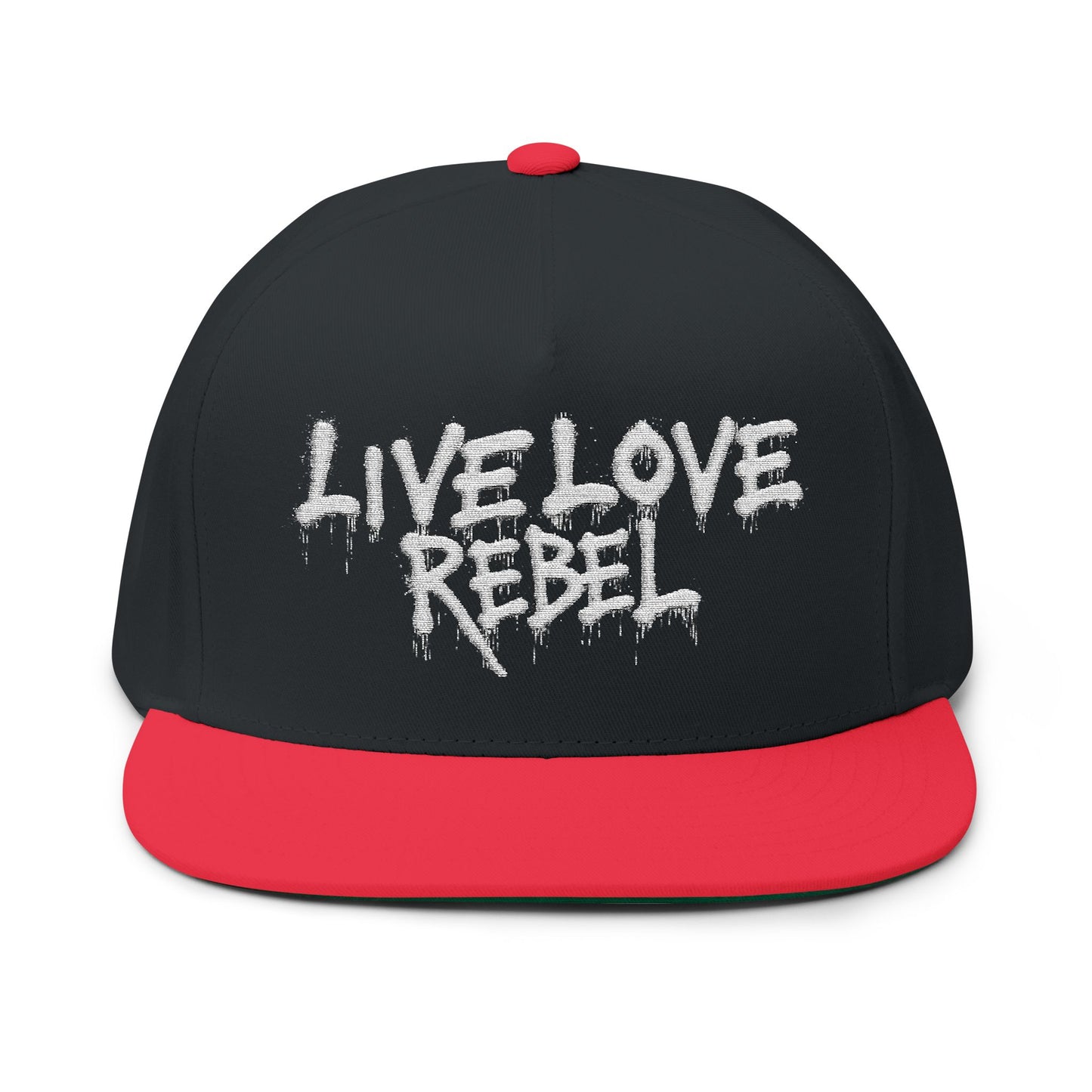 Royal Rebel® Embroidered Flat Bill Cap - Graffiti Wall