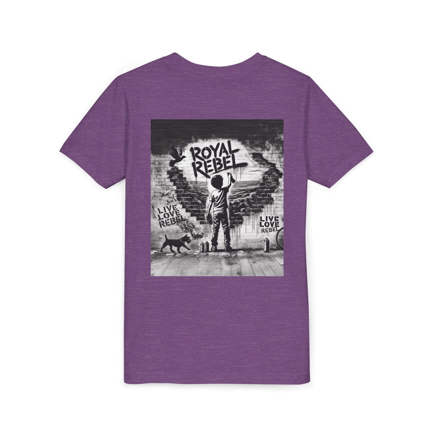 Royal Rebel Youth Tee — Kids' Graphic Skate Streetwear T-Shirt