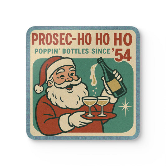 Vintage Holiday 4 Piece Cork Coaster Set