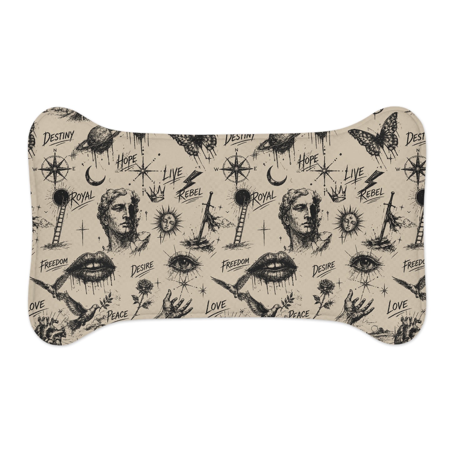 Rebel Sketch - Pet Feeding Mat