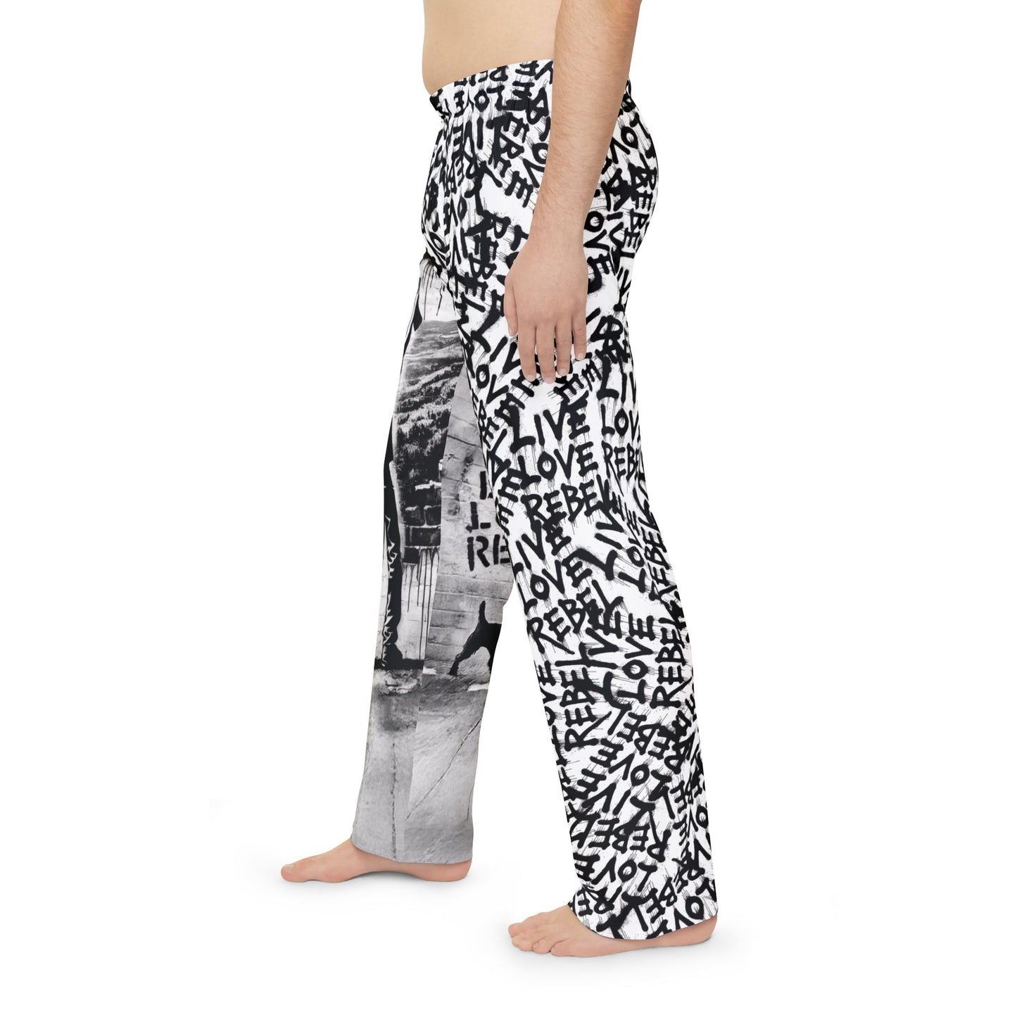 Live Love Rebel™ Men's Pajama Pants - Graffiti-Inspired Lounge Wear