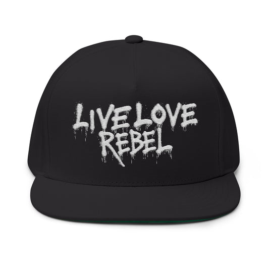 Royal Rebel® Embroidered Flat Bill Cap - Graffiti Wall