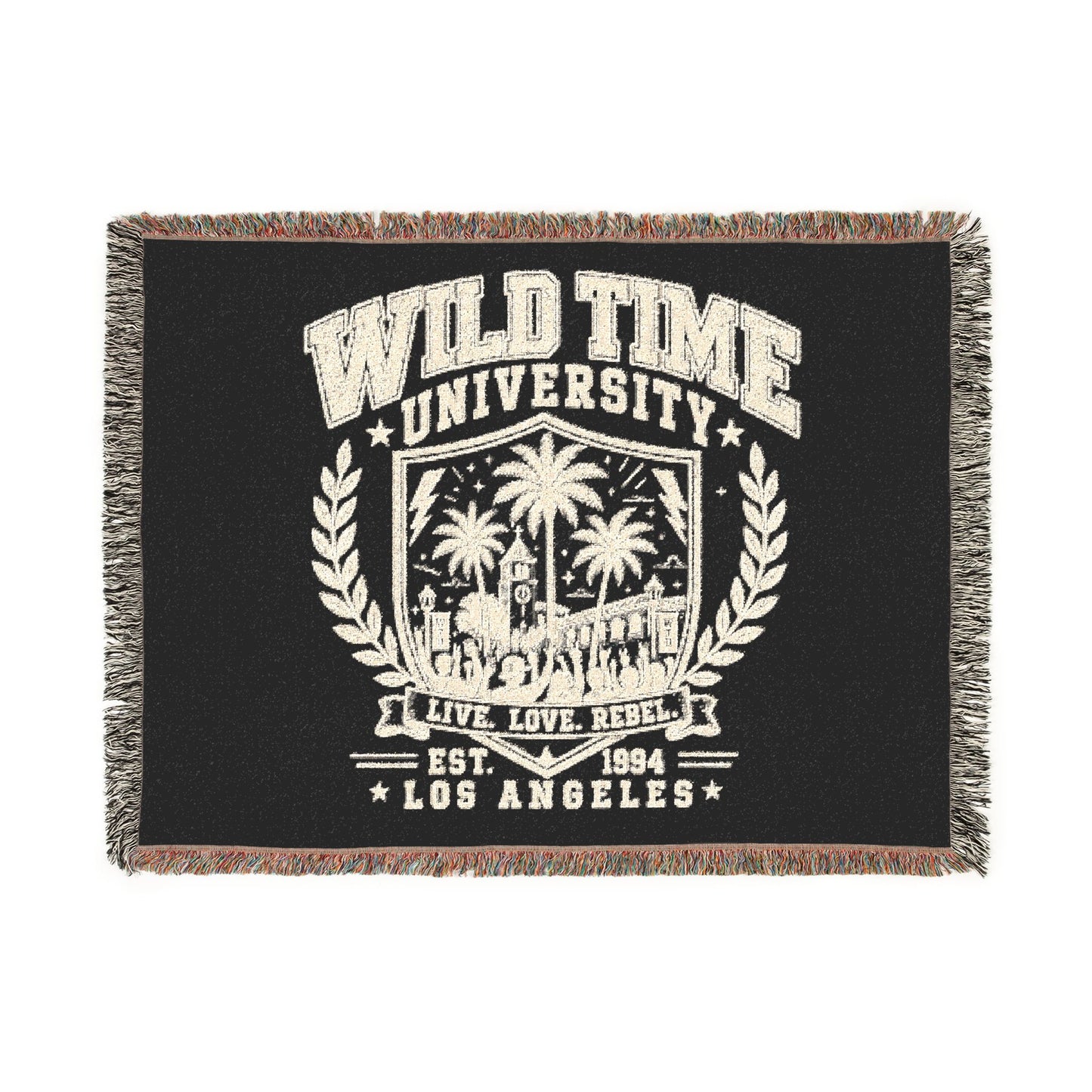 Wild Time™ University Woven Blanket - Cozy Art for the Bold Soul