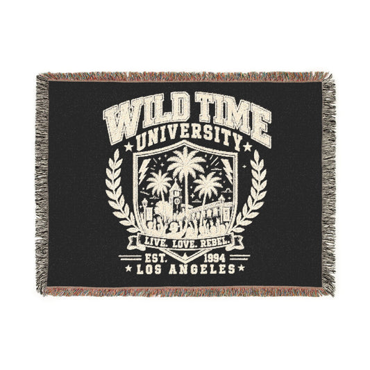 Wild Time™ University Woven Blanket - Cozy Art for the Bold Soul