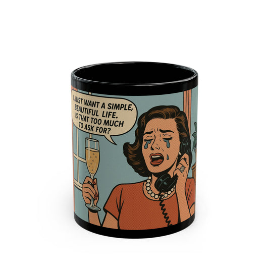 "Simple Beautiful Life" Mug - Cheeky Vintage Design - Fun Gift!