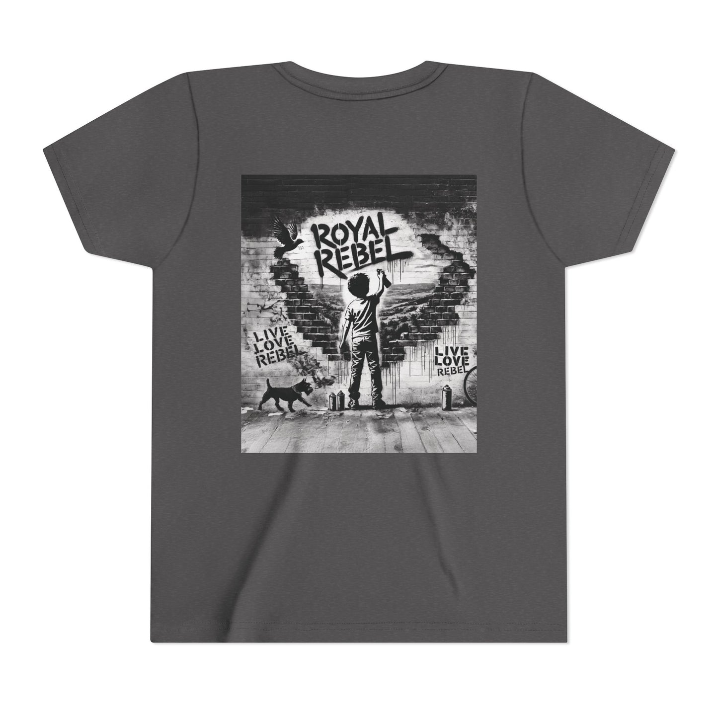 Royal Rebel Youth Tee — Kids' Graphic Skate Streetwear T-Shirt