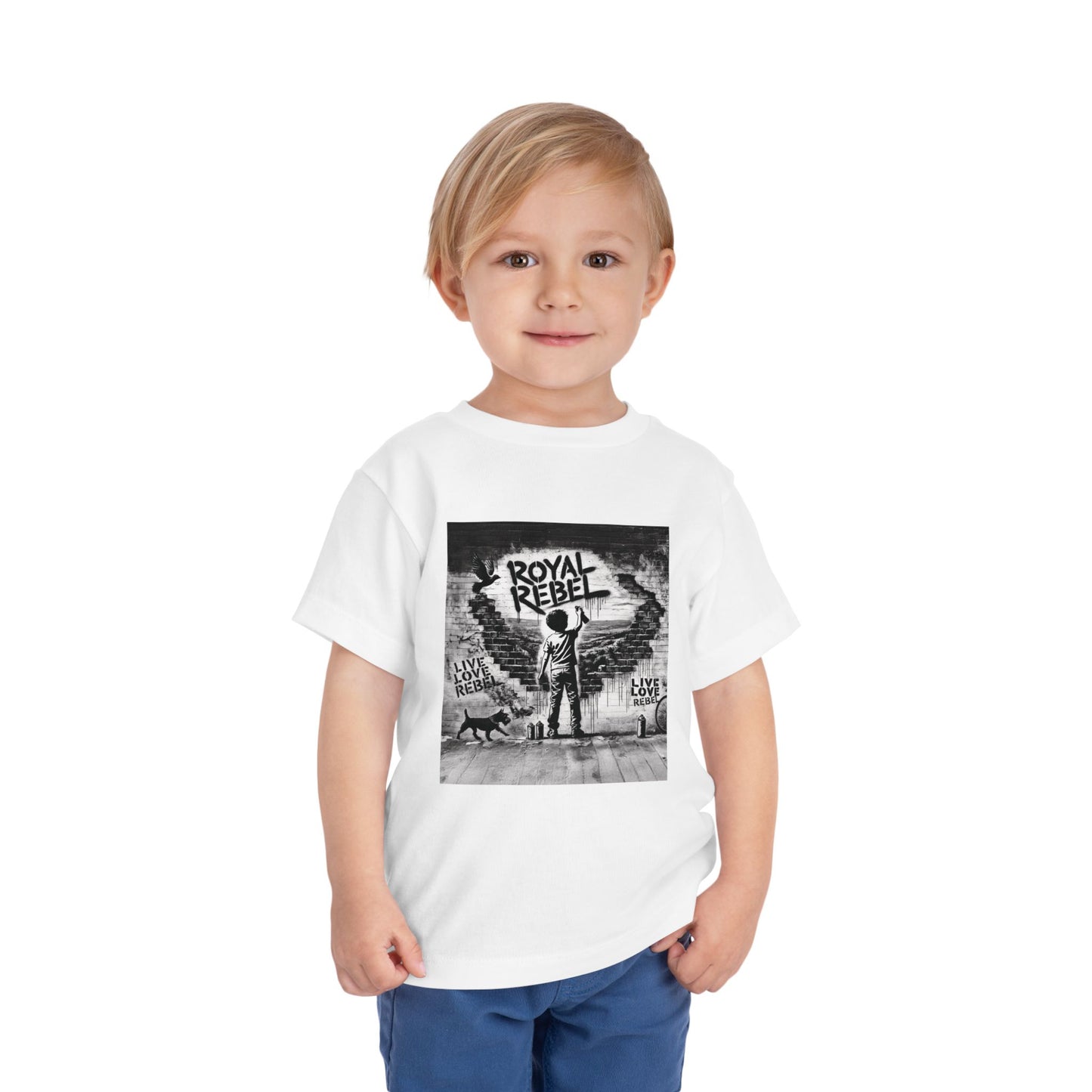 Toddler Tee — 'Royal Rebel' Street Art Graphic Kids Shirt