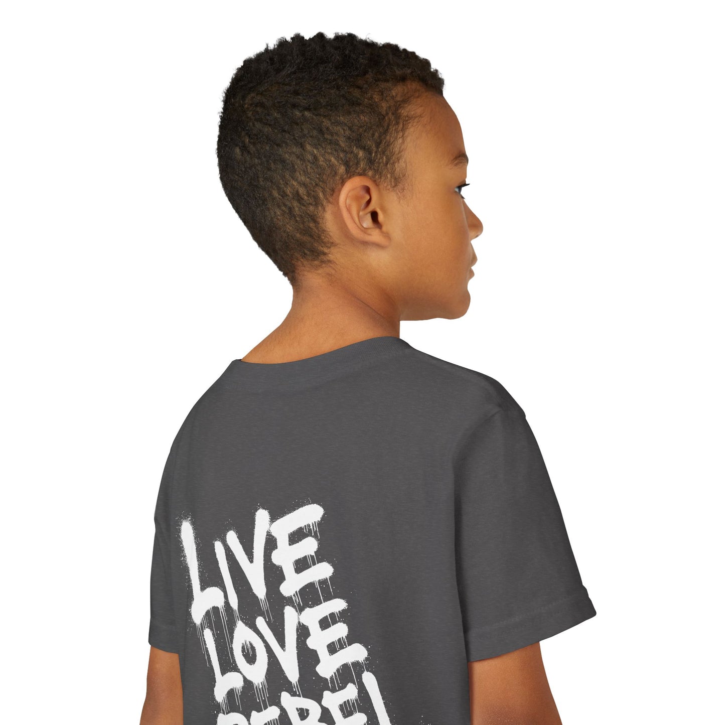 Live Love Rebel Youth Tee — Kids' Graphic Skate Streetwear T-Shirt