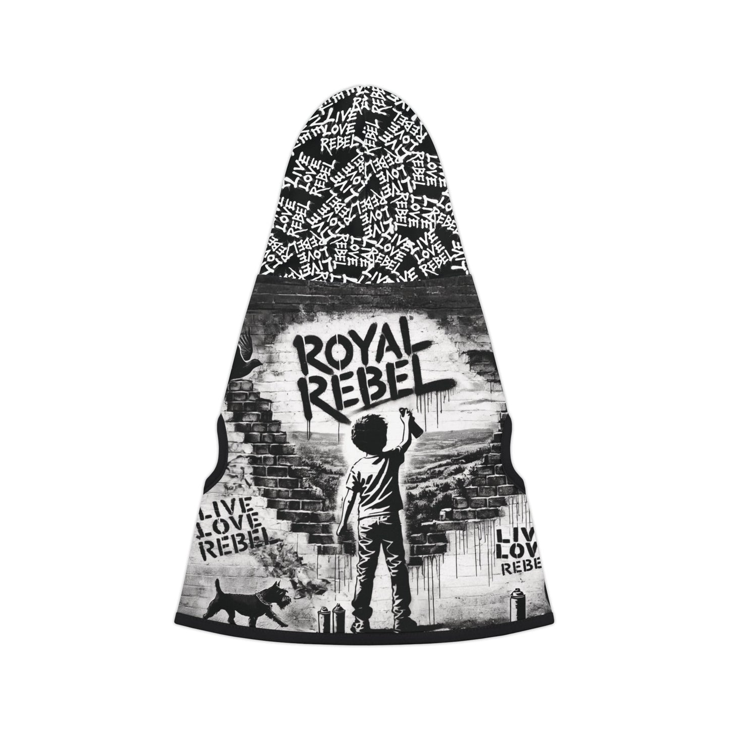 Pet Hoodie - 'Royal Rebel' Street Art Graphic Dog & Cat Hoodie