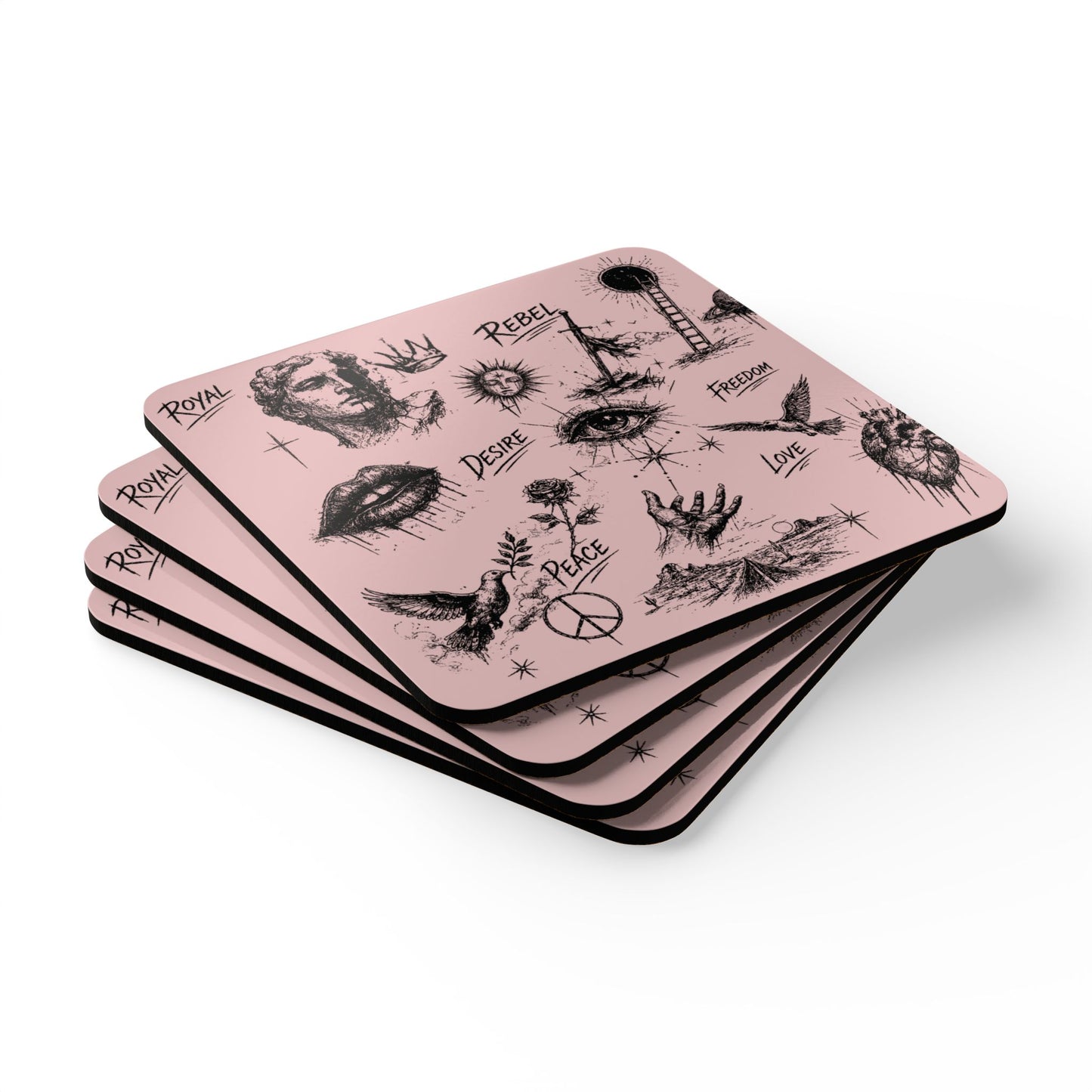 Rebel Sketches  - 4 Piece Coaster Set