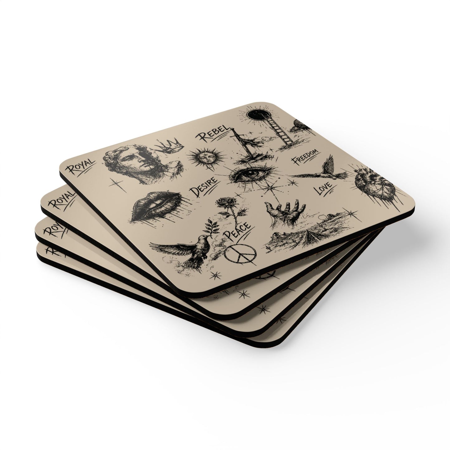Rebel Sketches  - 4 Piece Coaster Set