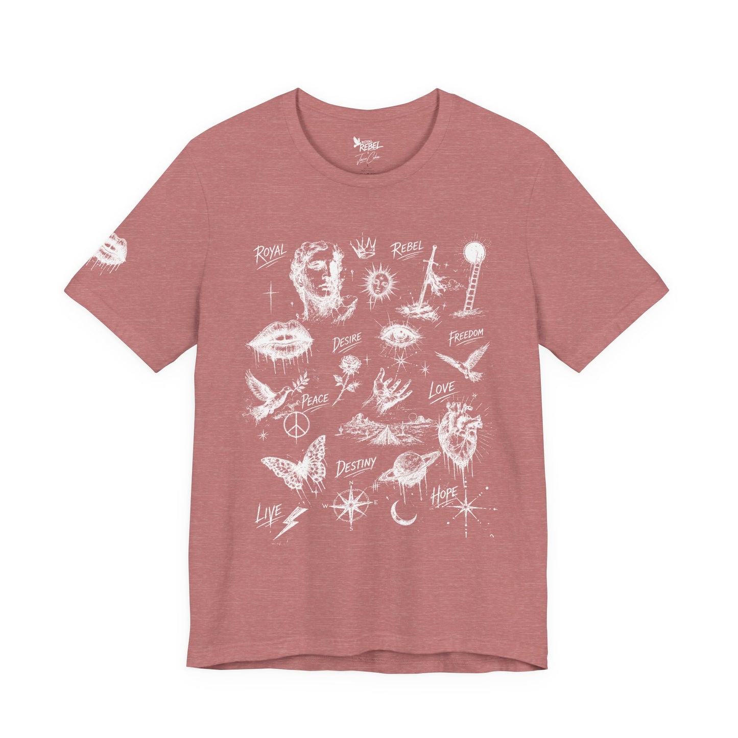 Rebel Sketch Tee - Edgy Unisex Jersey Tee for Rebel Minds