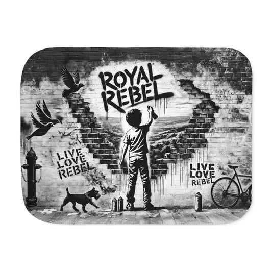 Cozy Graffiti Design Sherpa Blanket