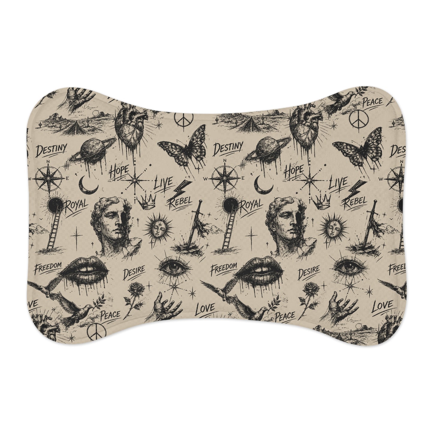 Rebel Sketch - Pet Feeding Mat