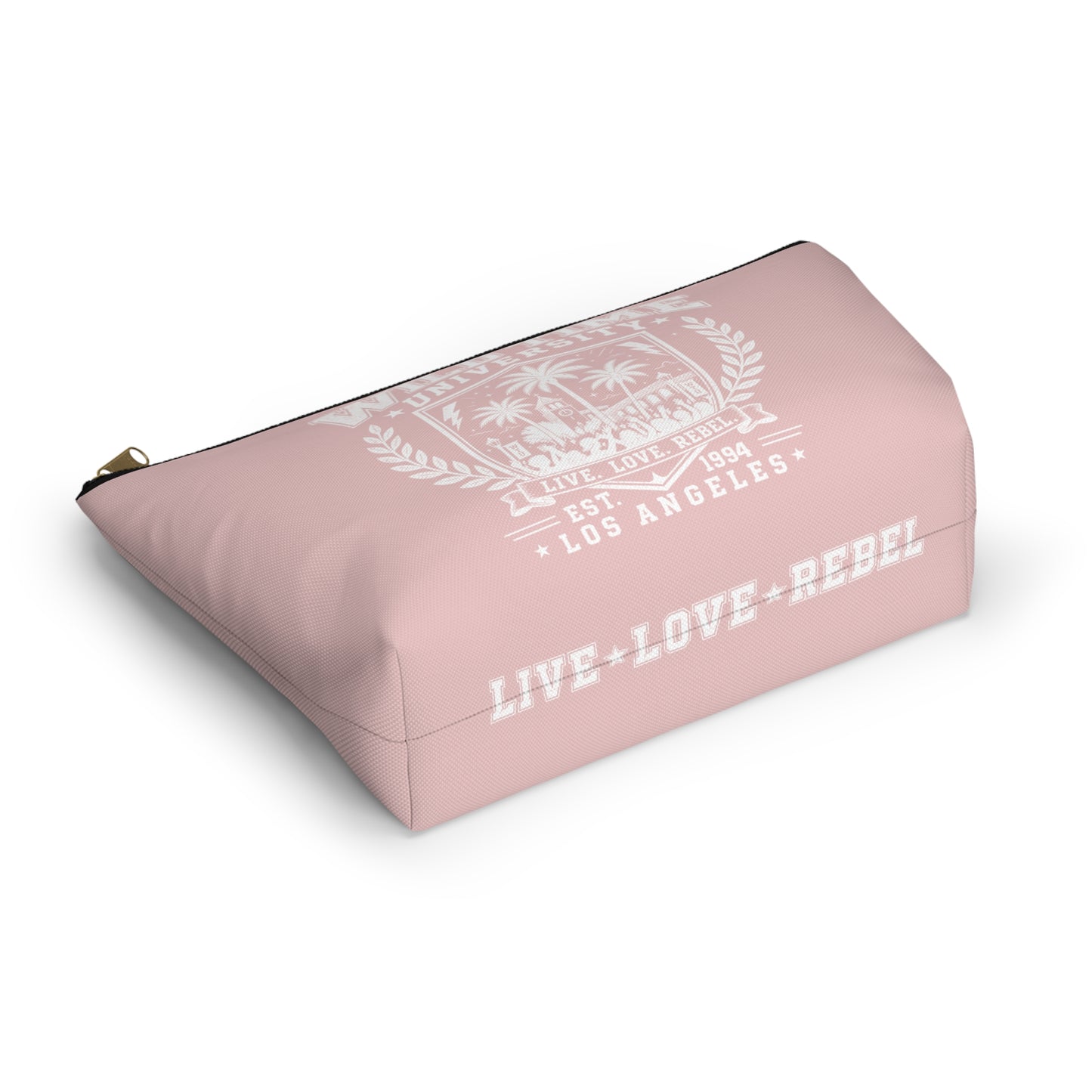 Wild Time™ University Pink Accessory Pouch - Cosmetic & Travel Zip Bag