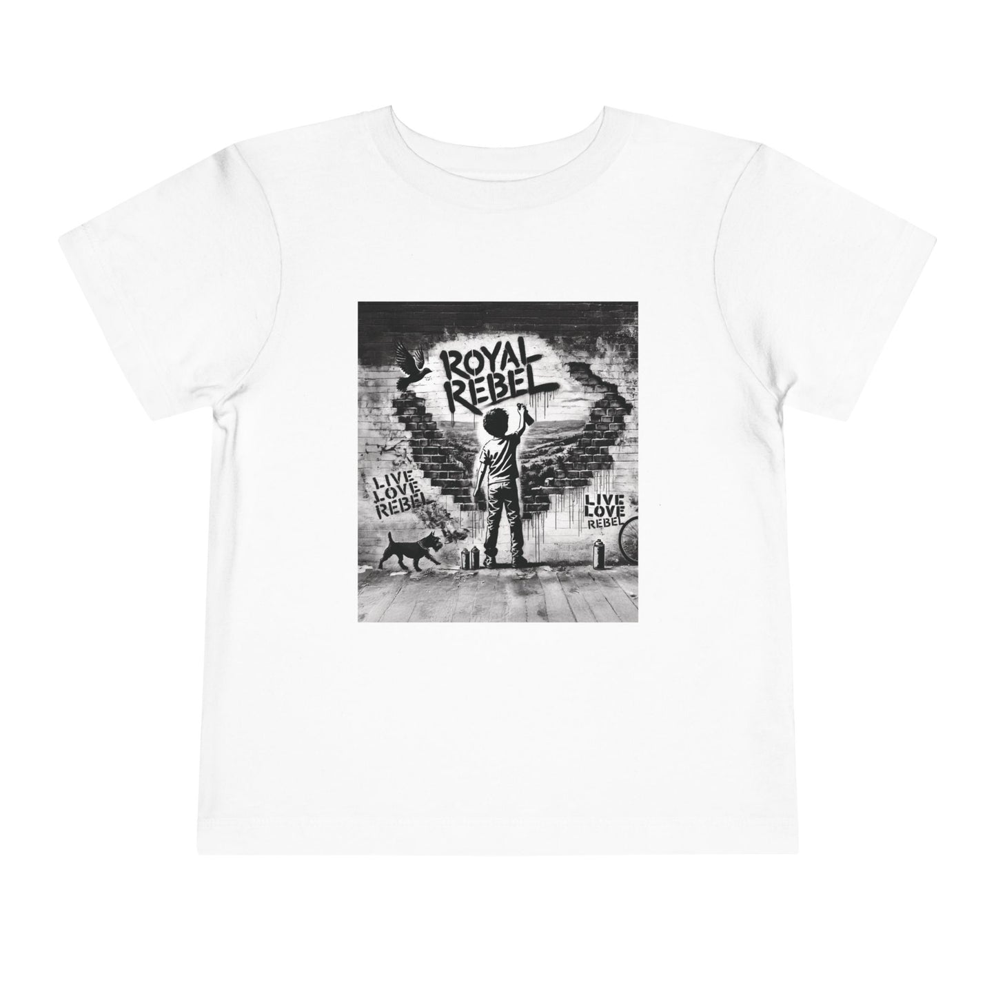 Toddler Tee — 'Royal Rebel' Street Art Graphic Kids Shirt