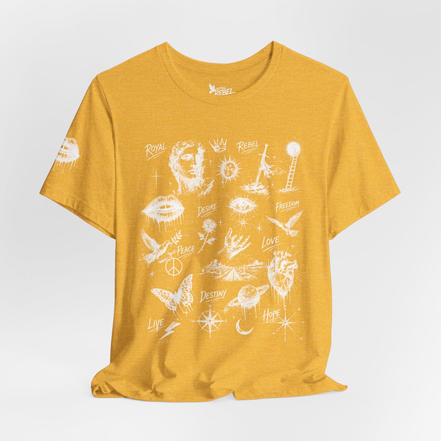 Rebel Sketch Tee - Edgy Unisex Jersey Tee for Rebel Minds