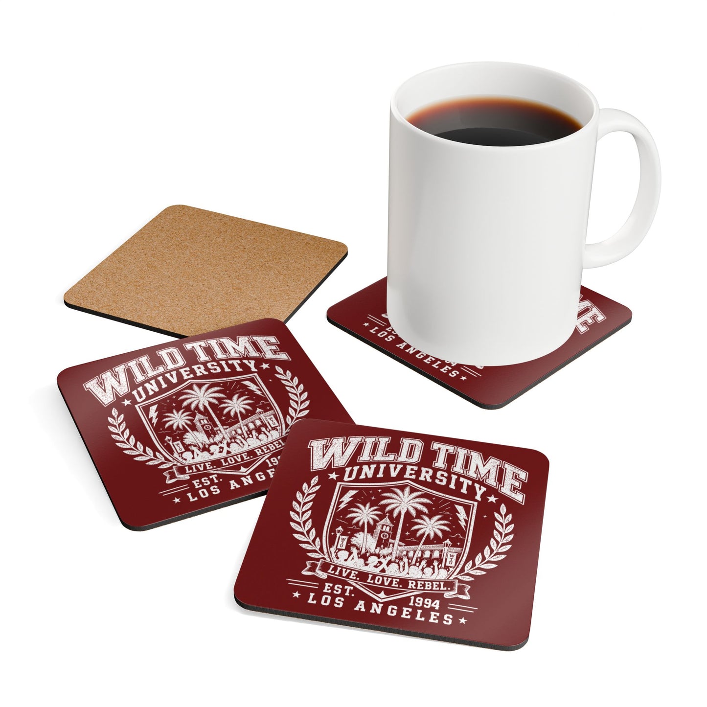 Wild Time™ University - 4 Piece Coaster Set