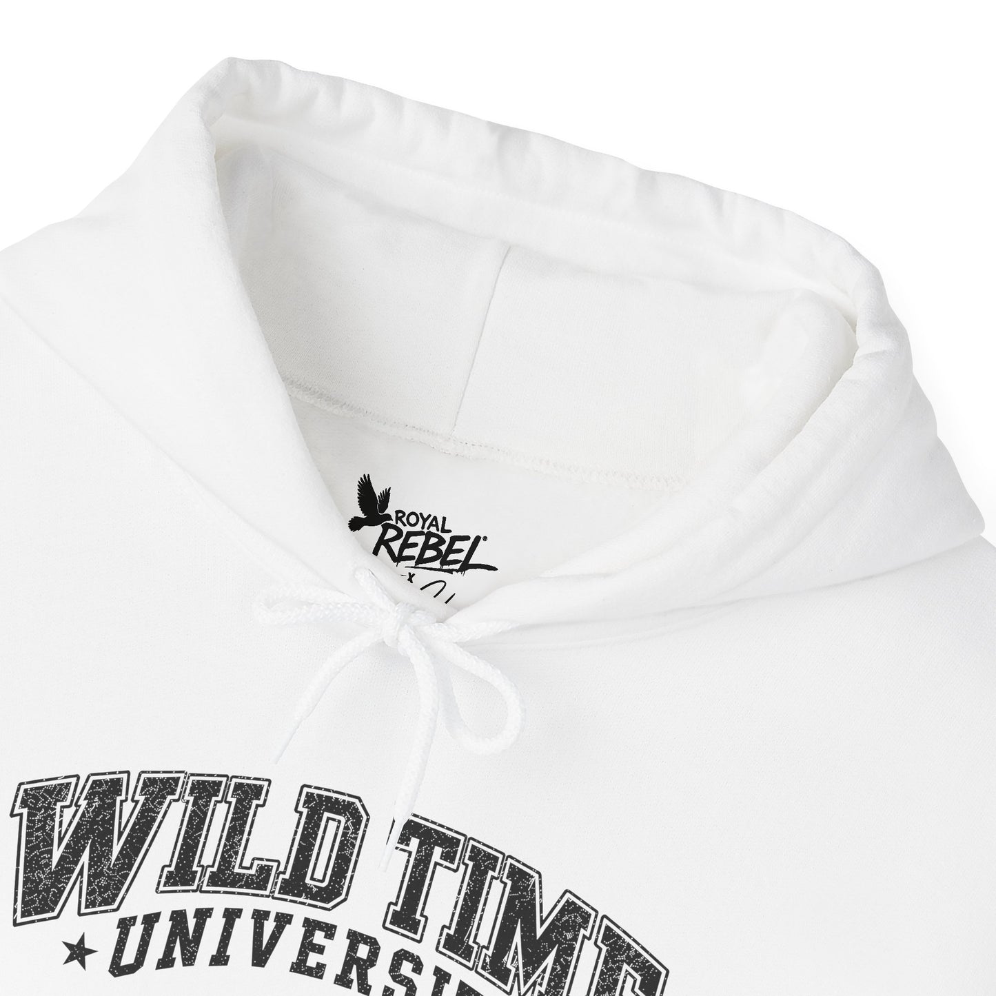 Wild Time™ University Unisex Hoodie - College Inspired Graphic Sweatshirt for the Rebel at Heart