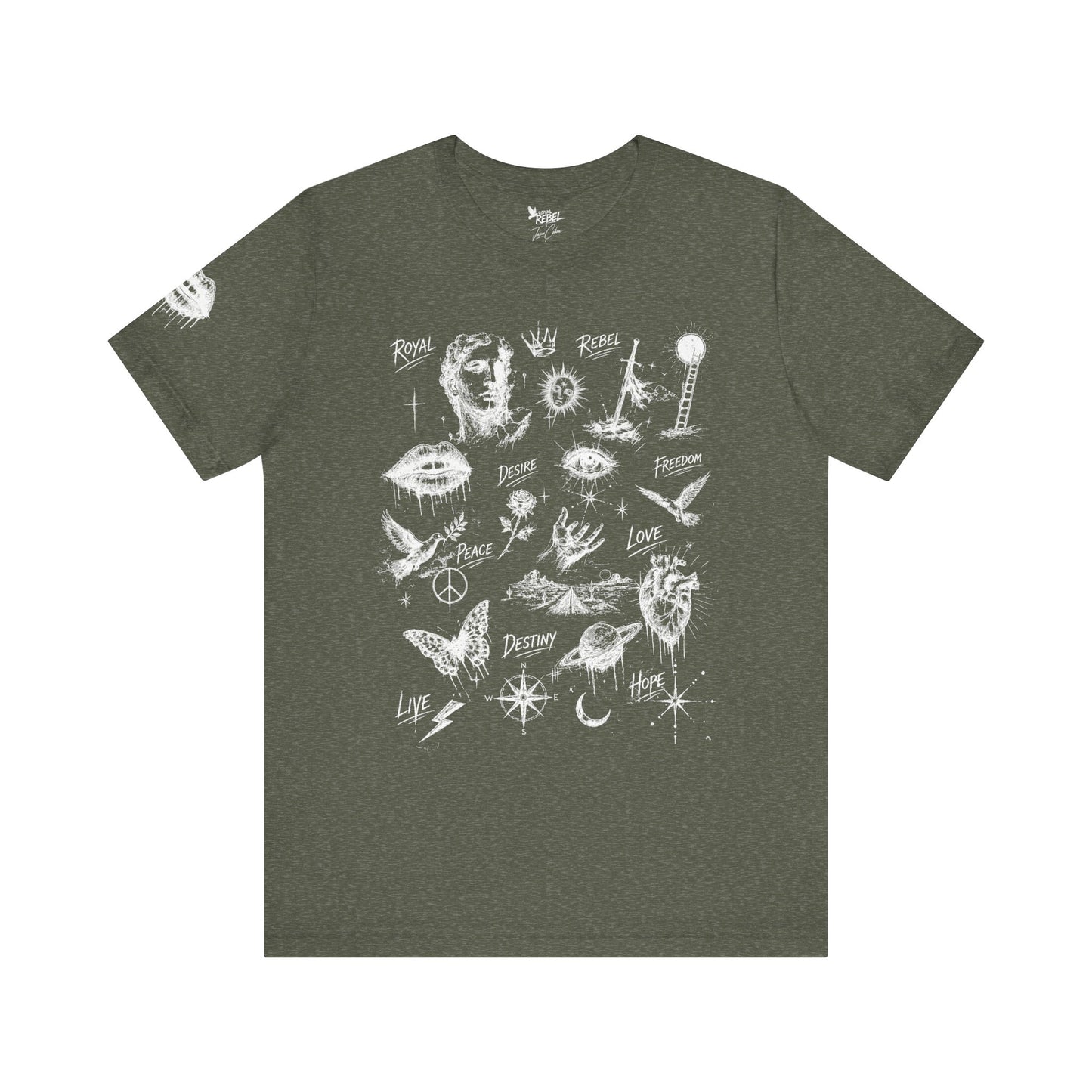 Rebel Sketch Tee - Edgy Unisex Jersey Tee for Rebel Minds