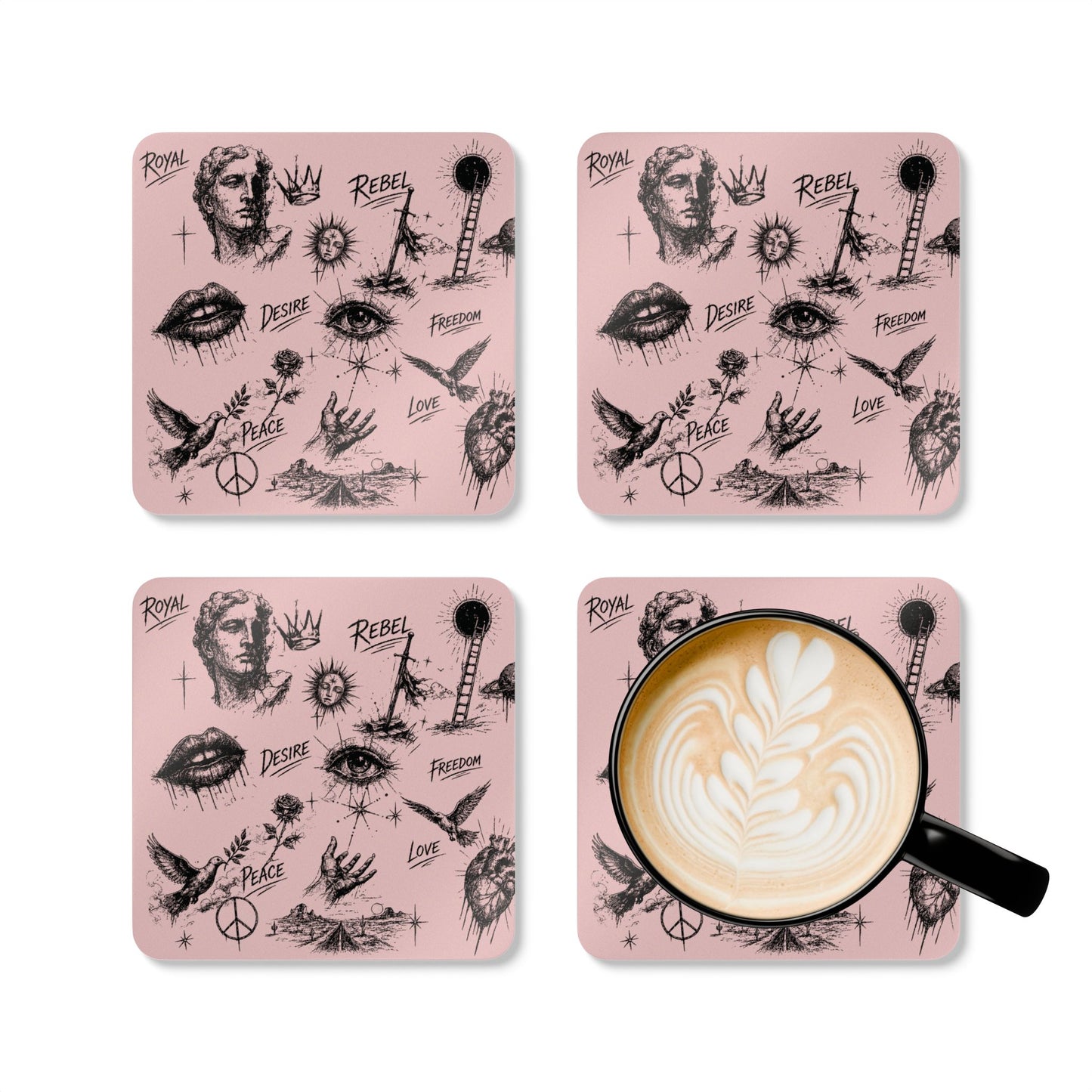 Rebel Sketches  - 4 Piece Coaster Set