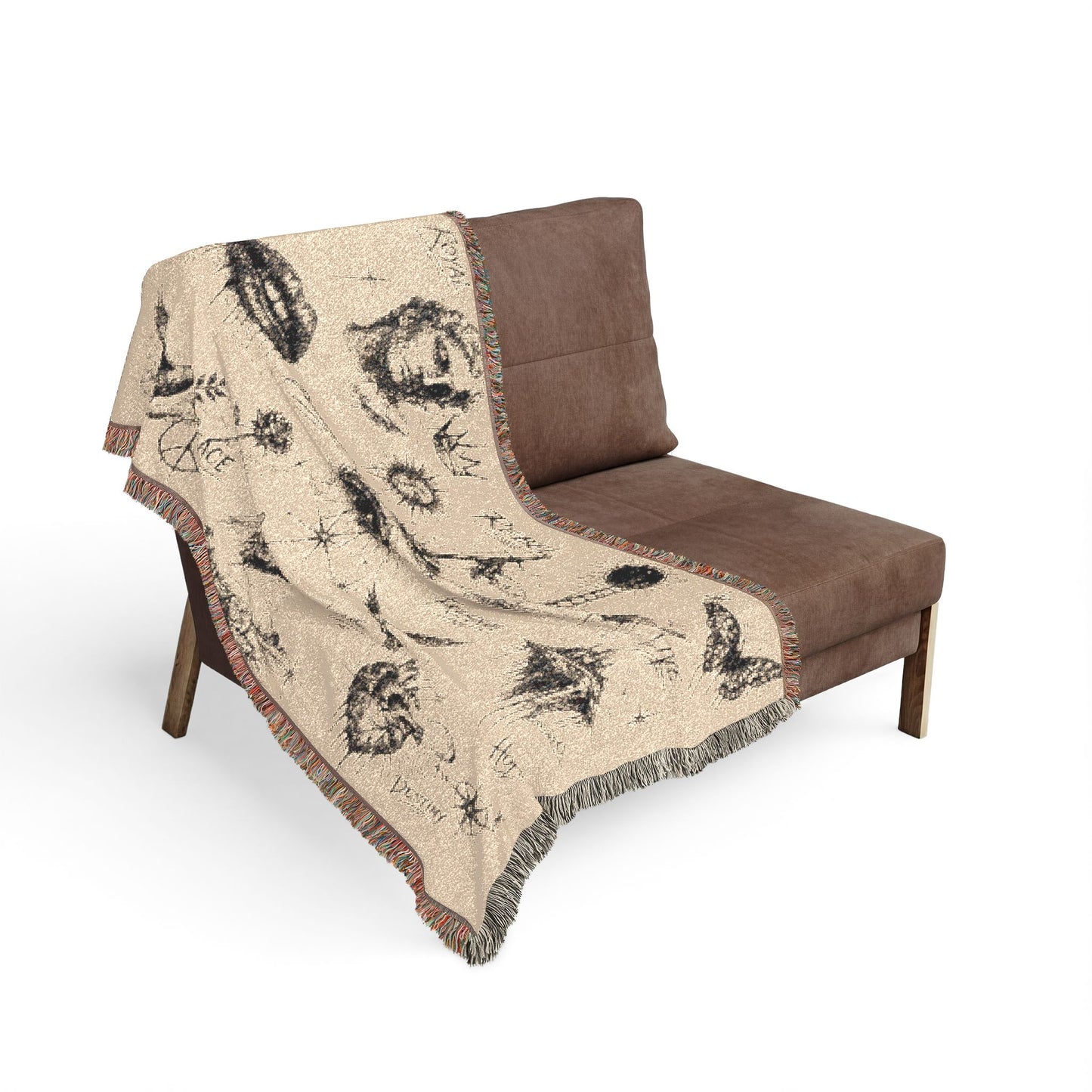 Rebel Sketch Woven Blanket - Cozy Art for the Bold Soul