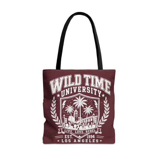 Wild Time™ University Tote Bag — Vintage Los Angeles Palm Crest Canvas Tote