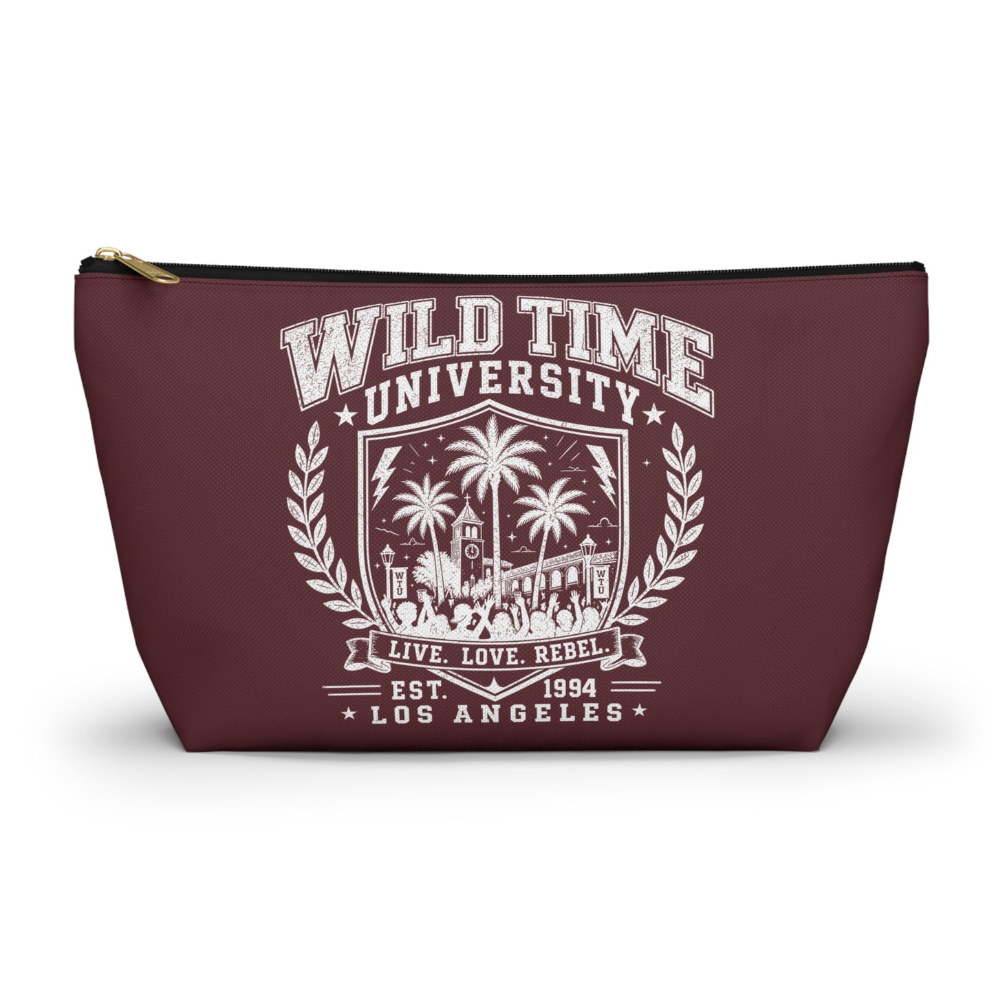 Wild Time™ University Maroon Accessory Pouch - Travel Zip Bag