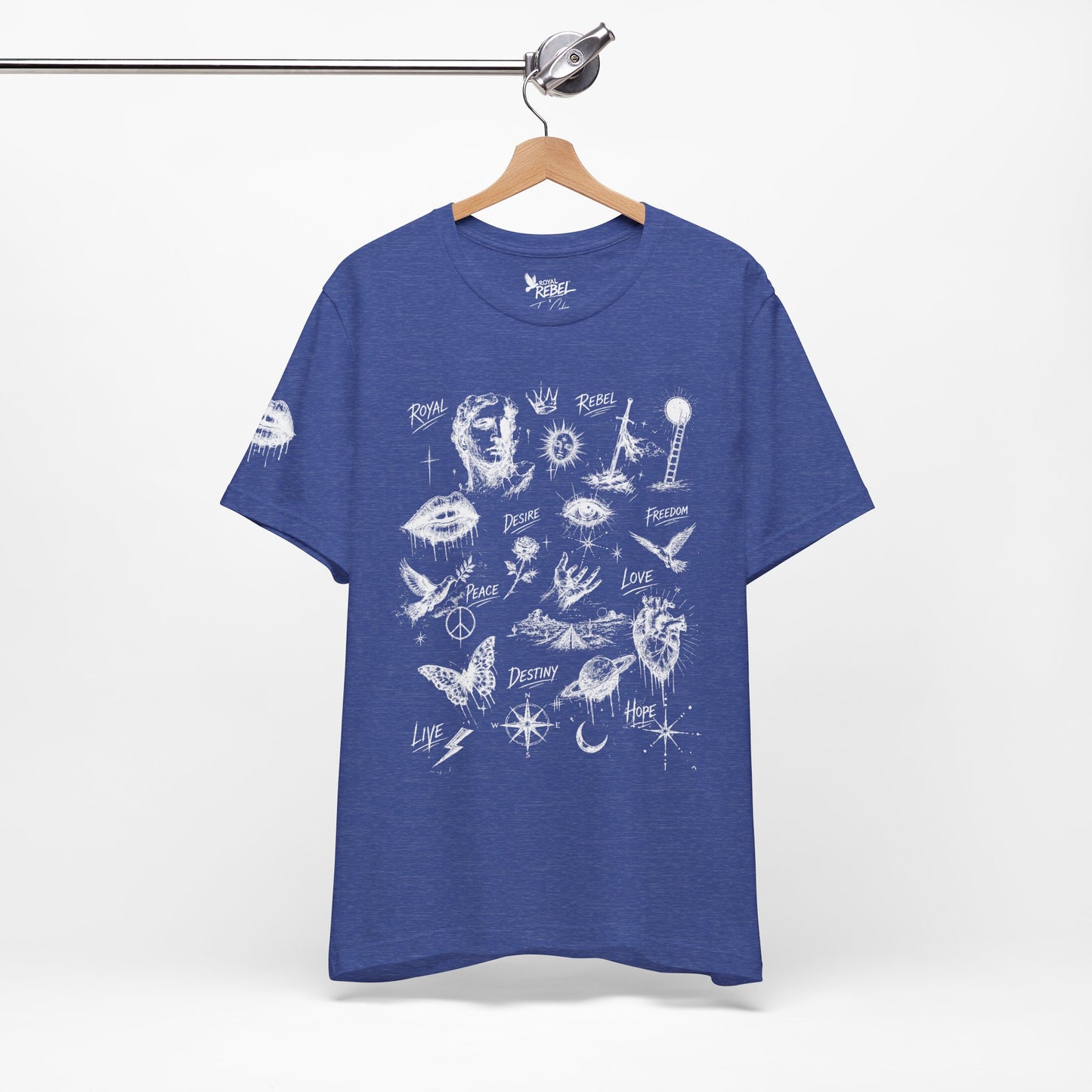 Rebel Sketch Tee - Edgy Unisex Jersey Tee for Rebel Minds
