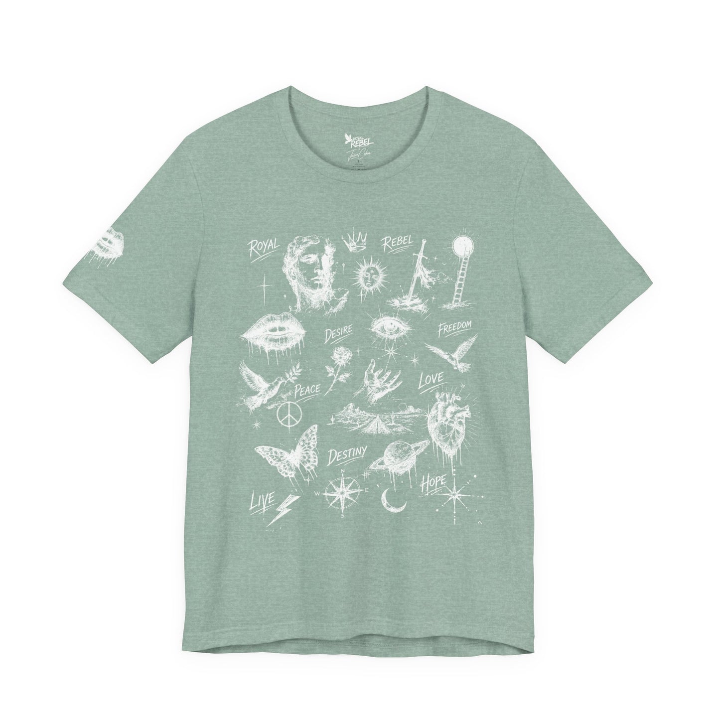 Rebel Sketch Tee - Edgy Unisex Jersey Tee for Rebel Minds