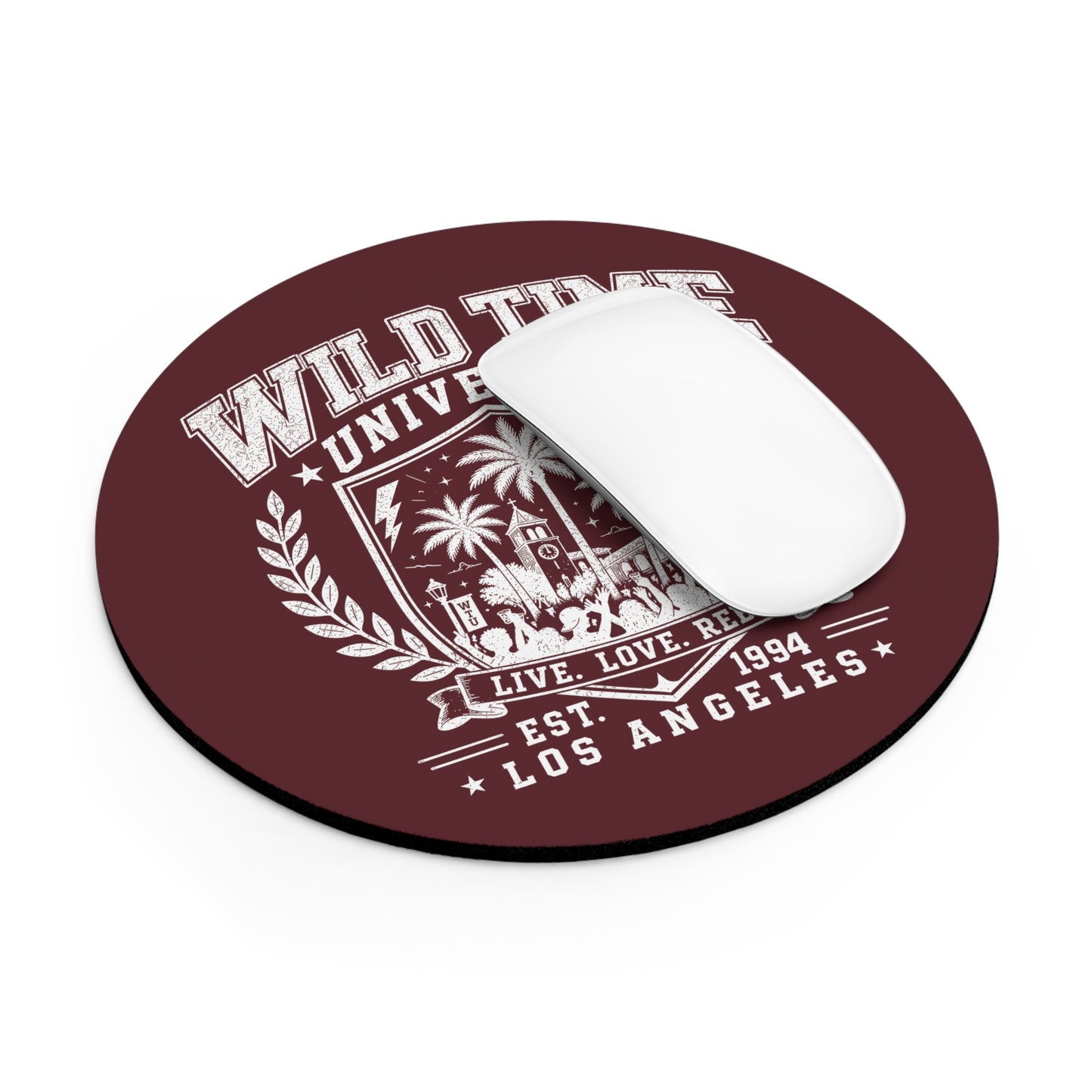 Wild Time™ University Maroon Mouse Pad - Stylish & Durable