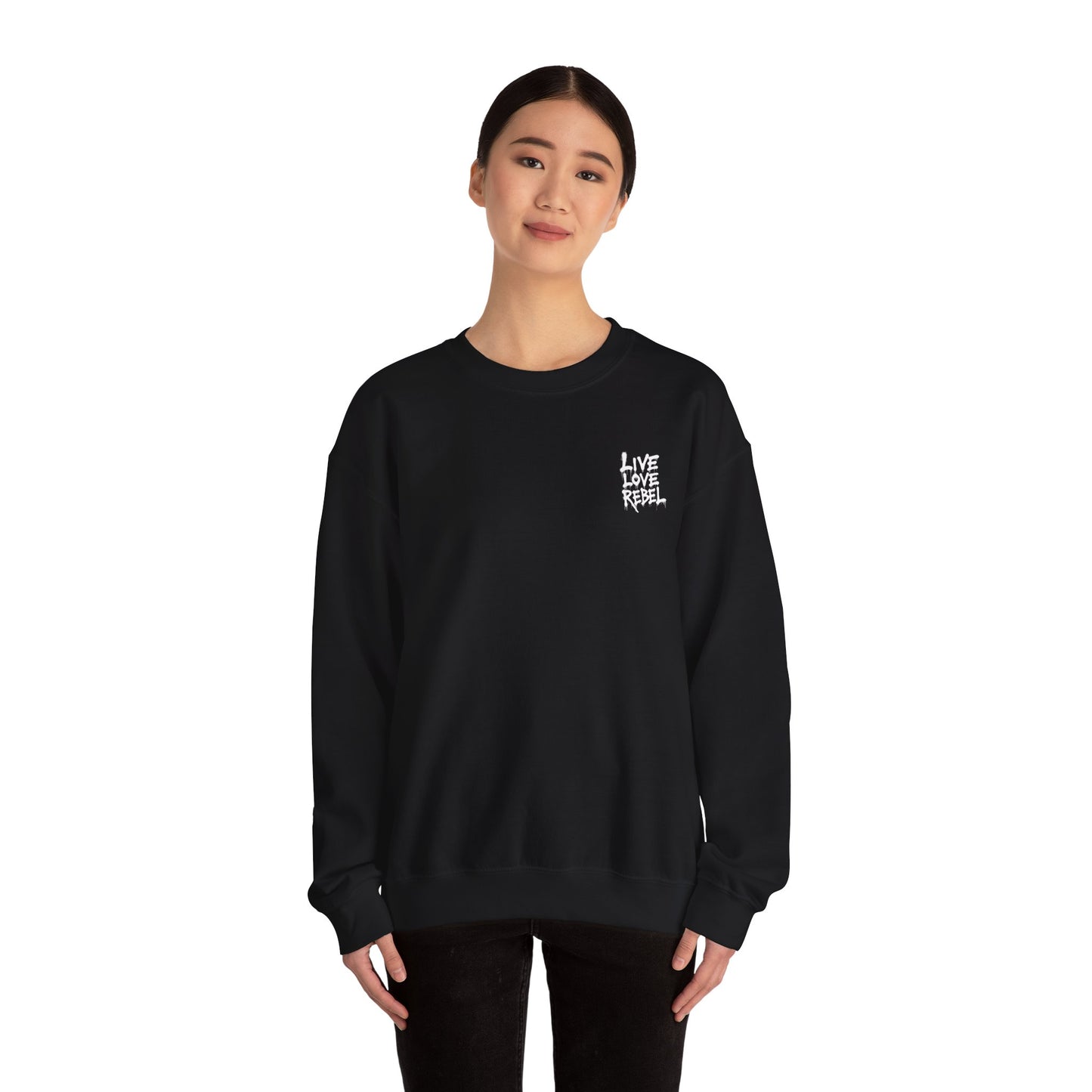 Royal Rebel® Unisex Crewneck Sweatshirt - Live Love Rebel™ Graphic