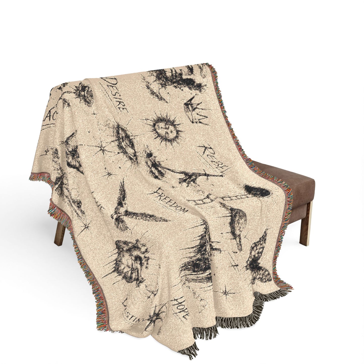Rebel Sketch Woven Blanket - Cozy Art for the Bold Soul