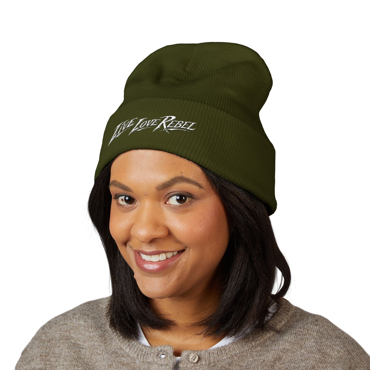 Live Love Rebel® Unisex Cuffed Beanie - Embroidered