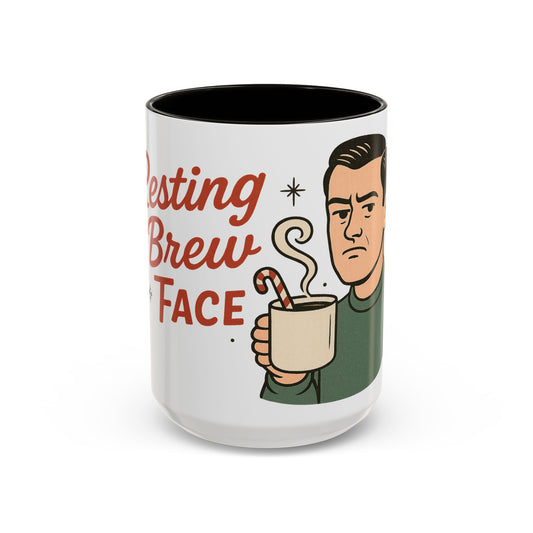 Festive Holiday Mug - "Resting Brew Face"