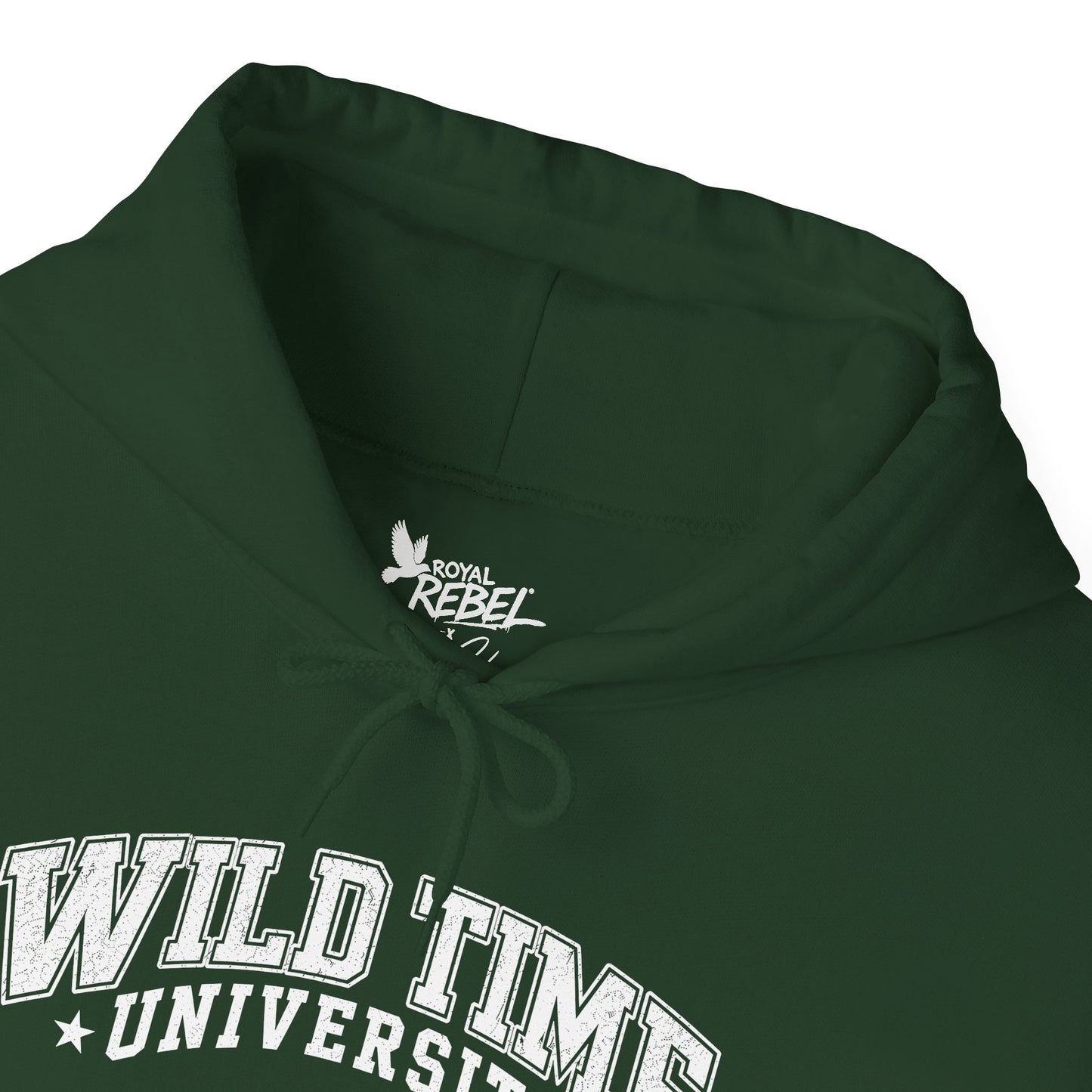 Wild Time™ University Unisex Hoodie - College Inspired Graphic Sweatshirt for the Rebel at Heart