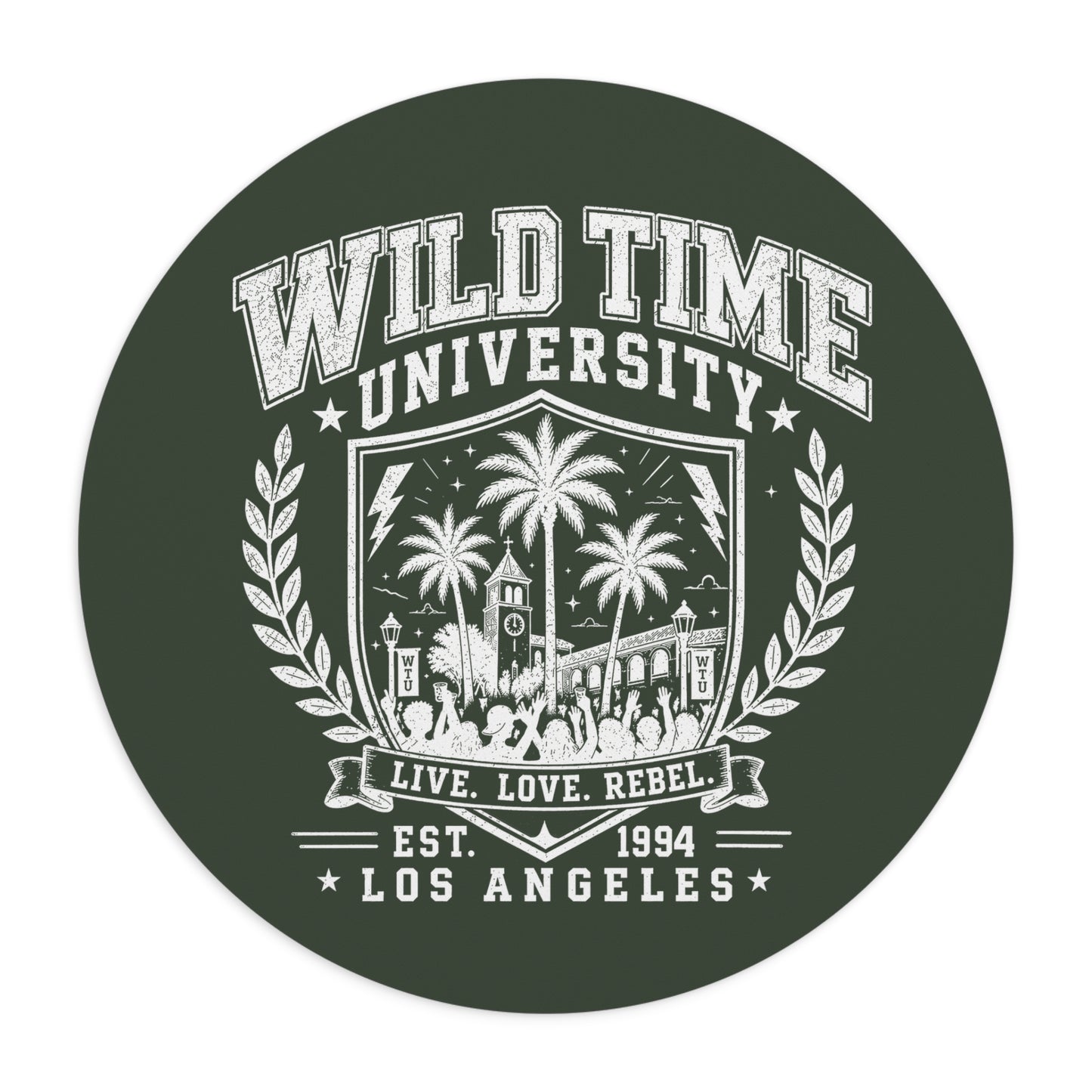 Wild Time™ University - Hunter Green Mouse Pad - Stylish & Durable