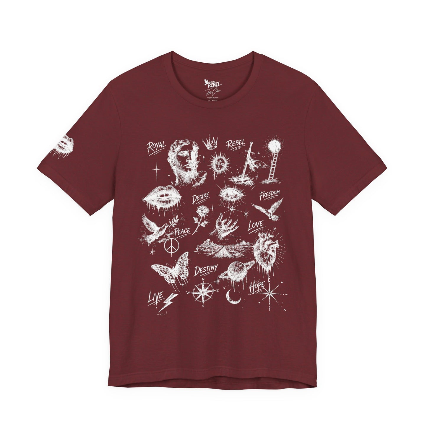 Rebel Sketch Tee - Edgy Unisex Jersey Tee for Rebel Minds